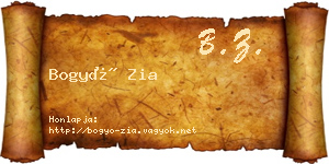 Bogyó Zia névjegykártya